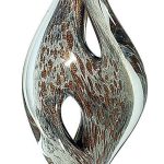 15 1/4 inch Spire Twist Art Glass on Black Base
