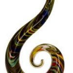 15 1/2 inch Color Swoop Art Glass