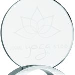 Round Cosmic Acrylic with Silver Base
