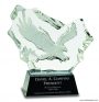 7″ Crystal Carved Eagle on Black Base