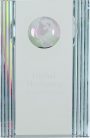 Crystal Award with Globe Etching