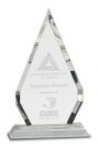 Crystal Diamond on Clear Pedestal Base