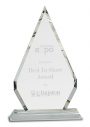 Crystal Diamond on Clear Pedestal Base