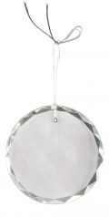 3 inch Crystal Round Facet Ornament