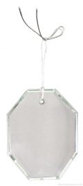3 1/2 inch Crystal Octagon Ornament