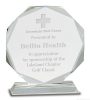 Clear Crystal Octagon on Clear Pedestal Base