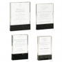 Clear Fusion Crystal Award with Genuine Black Marble