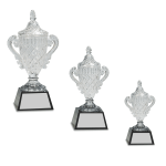 Crystal Trophy Cup on Black Base