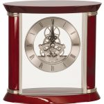 Executive Silver/Rosewood Clock