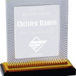 GOLD Carved Rectangle Impress Acrylic