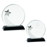 Round Crystal with Frosted Star