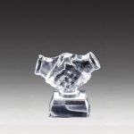 Crystal Shaking Hands Award