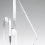 Crystal Triangle with Two Towers Award