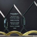 Diamond Series with Gold Metal Base Glass Award