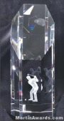 Crystal Glass Awards – 3″ x 8 1/2″ Genuine Prism Optical 1