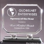 Crystal Glass Awards – 8″ x 8 1/4″ Prism Optical 1