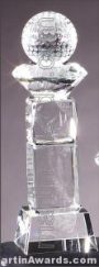 Crystal Glass Awards – 3″ x 9 3/4″ Genuine Prism Optical Crystal 1