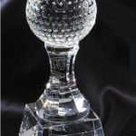 3 1/4″ x 7 3/4″ Golfball Prism Optical Crystal Glass 1