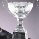 8 1/4″ x 10″ Genuine Glass Awards Cup With Base 1