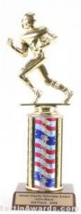Red/White/Blue Single Column Football Trophy 1