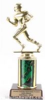 Green Single Column Football Trophy 1