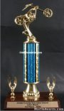 Blue Single Column Chopper Motorcycle With 2 Eagles Trophy 1