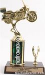 Green Single Column Road Motorcycle With 1 Eagle Trophy 1
