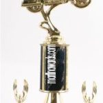 Black Single Column Road Motorcycle With 2 Eagles Trophy 1