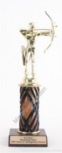 Wood Single Column Male Archer Trophy 1