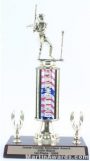Red/White/Blue Single Column Male T-Ball With 2 Eagles Trophy 1