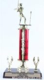 Red Single Column Male T-Ball With 2 Eagles Trophy 1