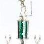 Green Single Column Female T-Ball With 2 Eagles Trophy 1