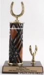 Wood Single Column Horseshoe With 1 Eagle Trophy 1
