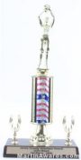 Red/White/Blue Single Column Female Basketball With 2 Eagles Trophy 1
