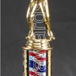 Red/White/Blue Single Column Male Baseball/Softball Trophy 1