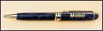 Blue Sapphire Marble Pen with Gold Trim 1