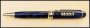 Blue Sapphire Marble Pen with Gold Trim 1