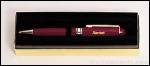 Burgundy Euro Pen with Gold Trim 1