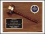 Plaque – Wood Gavel On Walnut Plaques with Activity Insert 1