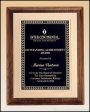 Walnut Piano-Finish Plaques with Leaf Design Plate 1