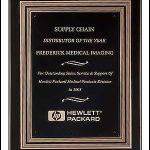 Plaque – Black Stained Piano-Finish Plaques with Gold/Black Border Plate 1