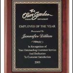 Plaque – Rosewood Piano-Finish Plaques with Braided Design Border 1