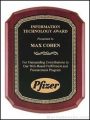 Rosewood Piano-Finish Plaques with Gold Leaf Design Border 1