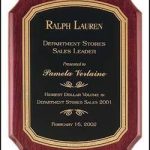 Rosewood Piano-Finish Plaques with Florentine Border 1