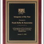Plaque – Rosewood Piano-Finish Plaques with Wood Inlay Border 1