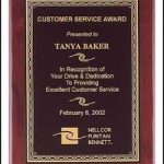 Plaque – Piano Finish Plaques with Black Brass Plate/Gold Braided Border 1