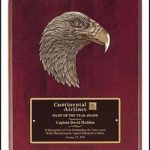 Plaque – Piano-Finish Plaques with Sculptured Antique Bronze Eagle 1
