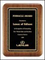 Plaque – Solid American Walnut Plaque w/Black Center Plate with Florentine Border 1
