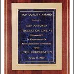 Plaque – Solid American Walnut Plaque w/Marble Design Plate 1