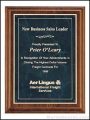 Plaque – Solid American Walnut Plaque Milano Marble Series w/Marble Design Plate 1